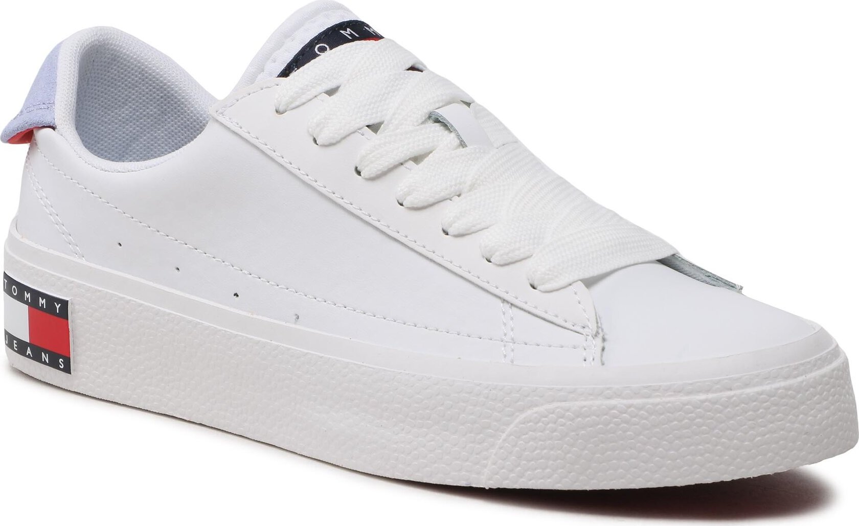 Sneakersy Tommy Jeans Vulcanized Leather EN0EN02030 White 0K4
