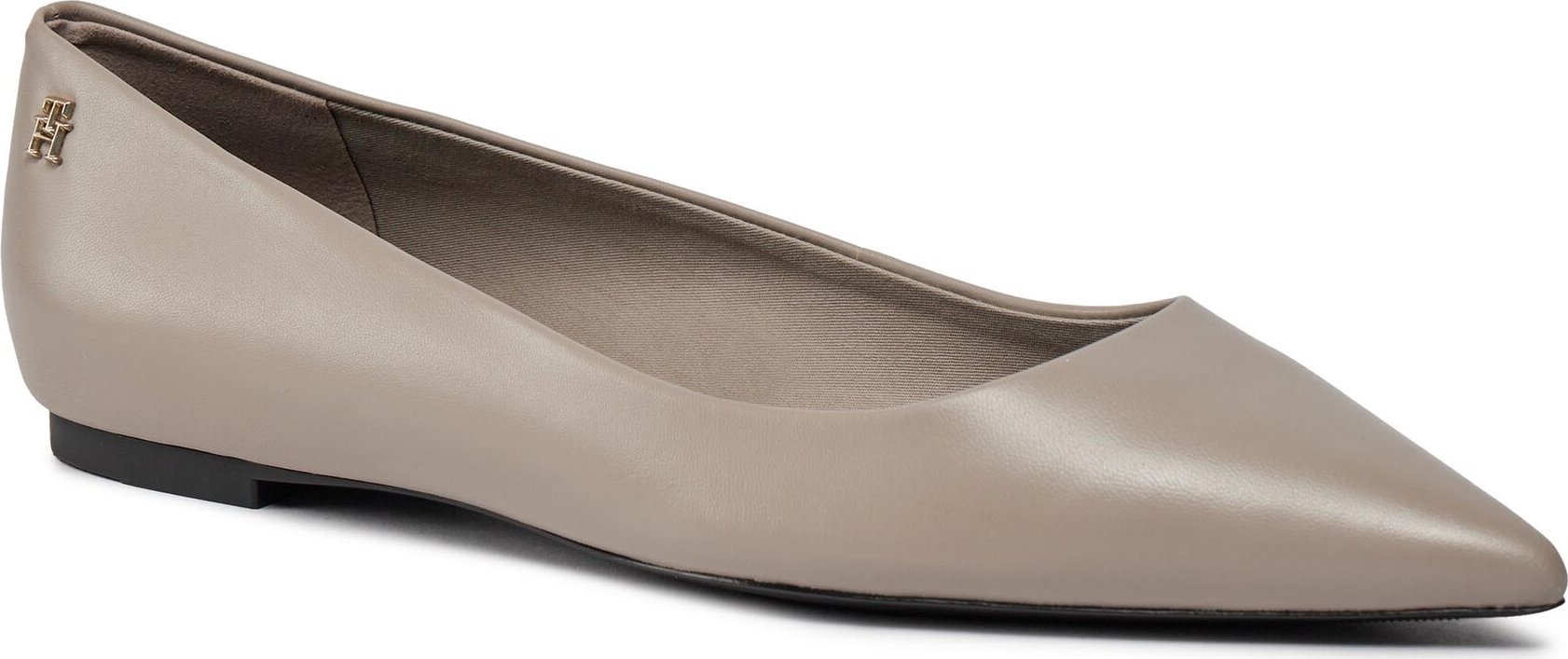 Baleríny Tommy Hilfiger Essential Pointed Ballerina FW0FW07863 Smooth Taupe PKB