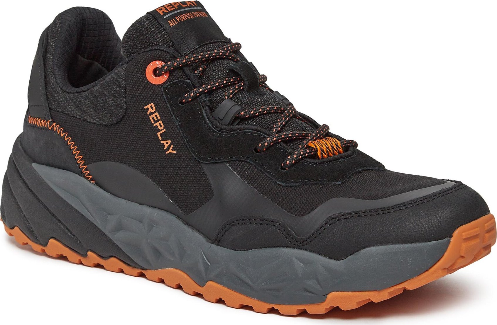 Sneakersy Replay GMS34 .000.C0002T Black Orange 007