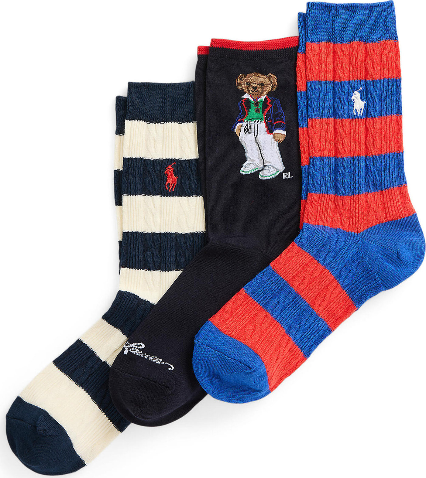 Dámské klasické ponožky Polo Ralph Lauren Br Gift Box 455942344001 Grey