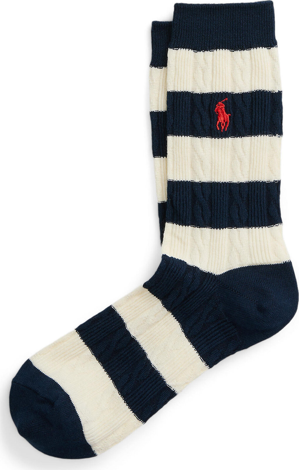 Dámské klasické ponožky Polo Ralph Lauren Rugby Cable 455942322002 Navy