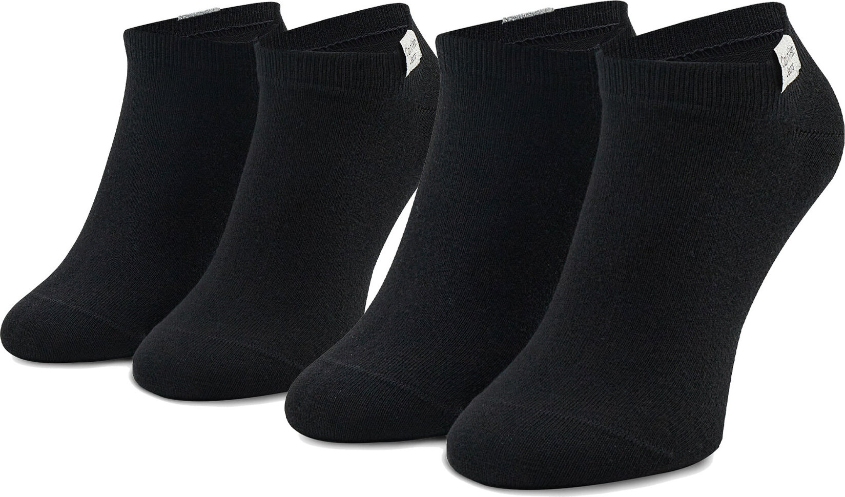 Sada 2 párů dámských nízkých ponožek Calvin Klein Jeans 701218749 Black 001