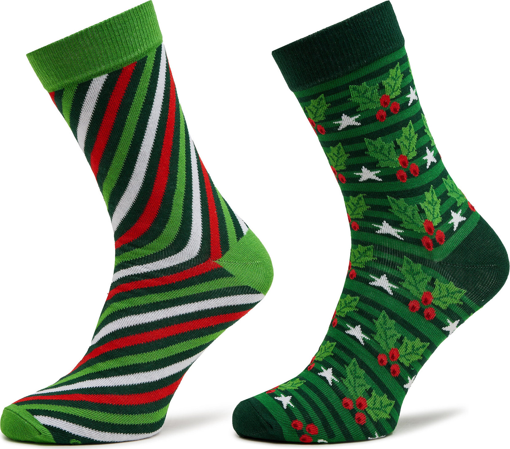 Sada 2 párů dámských vysokých ponožek Rainbow Socks Xmas Socks Balls Adults Gifts Pak 2 Barevná