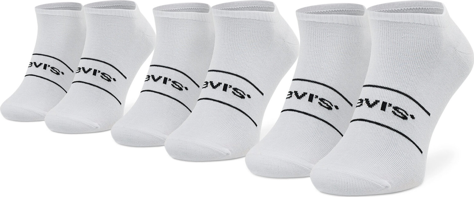Sada 2 párů nízkých ponožek unisex Levi's® 37157-0641 White