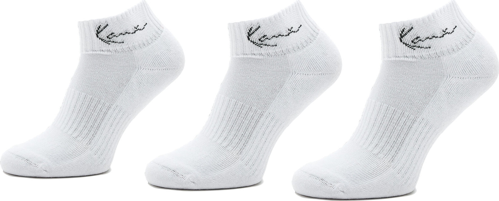 Sada 3 párů dámských nízkých ponožek Karl Kani Signature Ankle Signature Ankle White