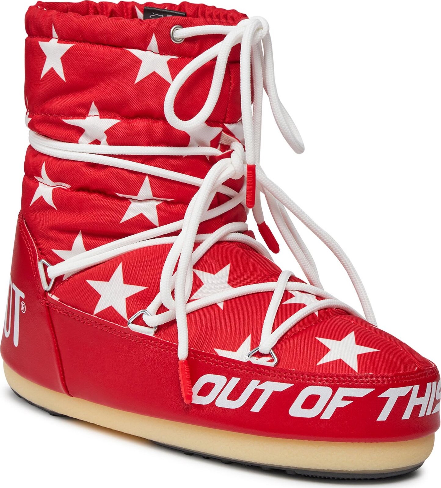 Sněhule Moon Boot Light Low Stars 14601700002 Red / White 002
