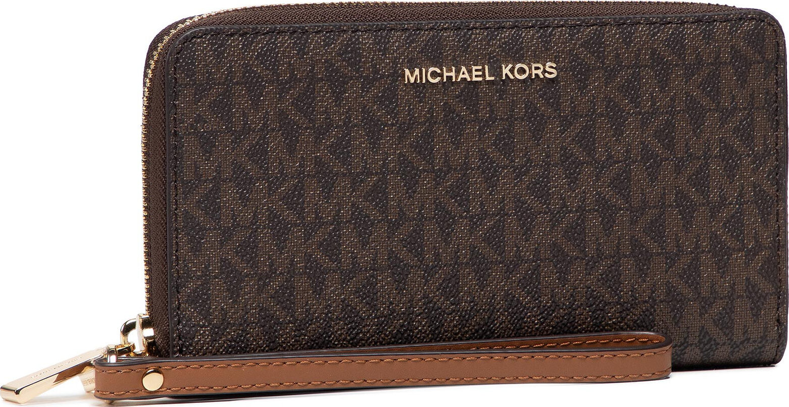Velká dámská peněženka MICHAEL Michael Kors Lg Flat Mf Phn Case 34F1GJ6E2B Brown